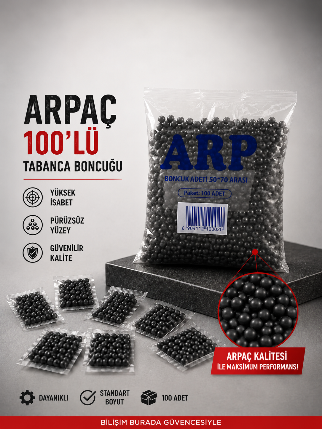 ARPAÇ TABANCA BONCUĞU TEK PAKET